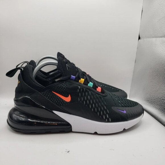 Nike Air Max 270 Black White Multi Color - Running Shoes Wmns Sz 8.5 AH6789 023 - Picture 3 of 7
